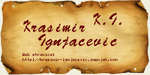 Krasimir Ignjačević vizit kartica
